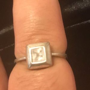 Sterling Silver Ring Swarovski 1 Carat Stone Sz8